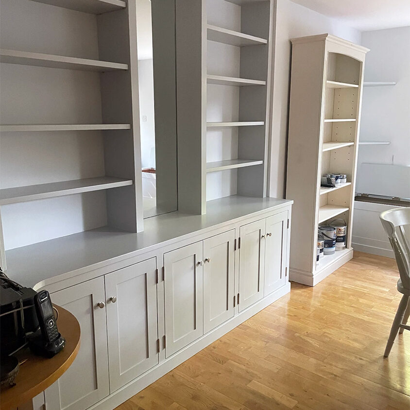 Shaker style cabinets shelves by experienced Oxford carpenter